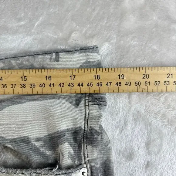 Purple Brand Slim Fit Jeans Men’s 36 Low Rise Button Fly P001 Gray Distressed